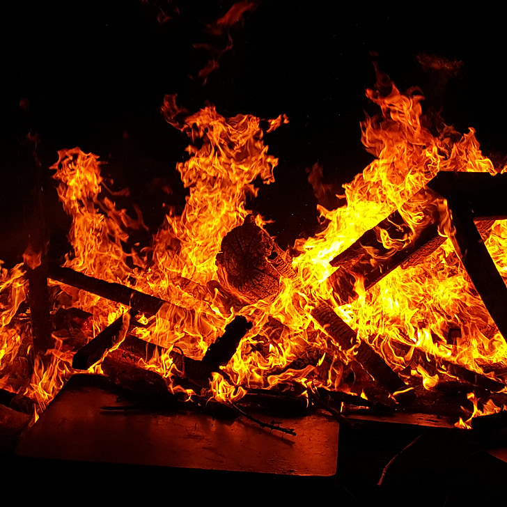 Bonfire, огън, жар, горя, пламъци, лагерен огън, Сан Хуан