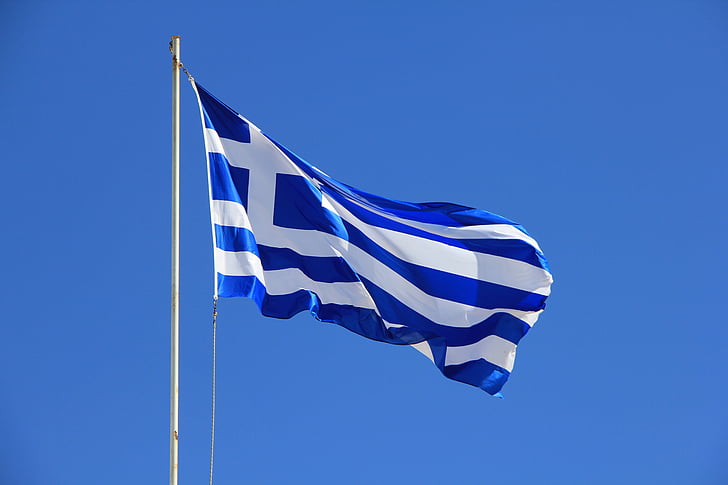 vėliava, Graikija, mėlyna, balta, Graikų, graikai, nacionalinių spalvų