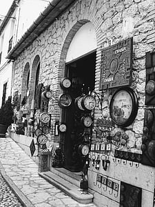 Winkel, klokken, Guadalest, Spanje, gevel, huis