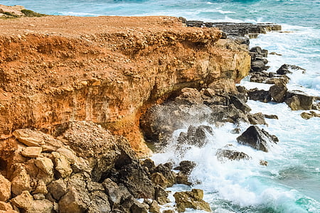 kalju, kivine rannik, Rock, Sea, lained, erosiooni, Splash