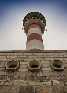 Lighthouse, hamn, Burgas, Bulgarien, havet, kusten, kusten
