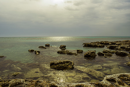 skalnaté pobřeží, kameny, Já?, transparentní, voda, Příroda, pláž