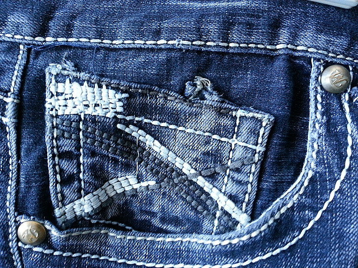 jeans, Pocket, tøj, påklædning, blå, tøjet, kjole