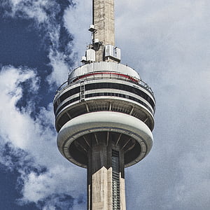 CN, torony, Kanada, épület, felhő, szerkezete, építészeti-építési
