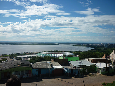porto alegre, Rio grande sul, Brasile, Estadio beira rio, sport club internacional, cielo, paesaggio