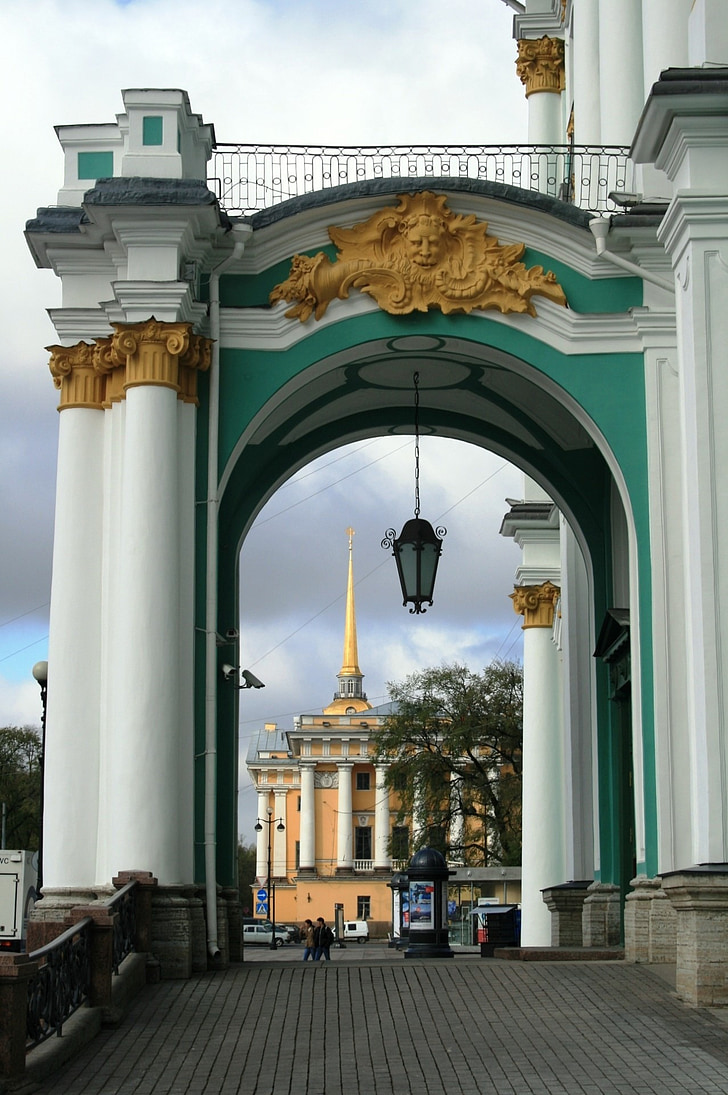 Palace, zimné, budova, piliere, oblúky, kultúrne, historické