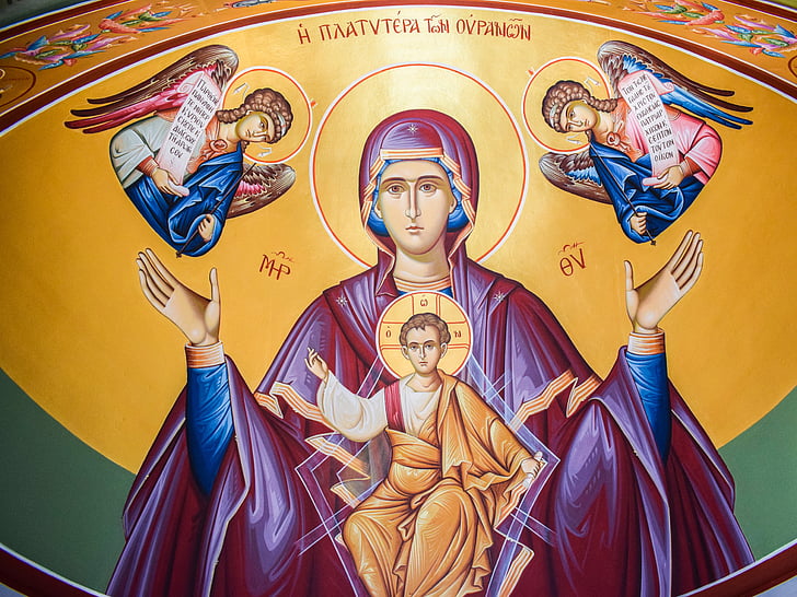Perawan Maria, ratu surga, ikonografi, agama, Ortodoks, Gereja, Kekristenan