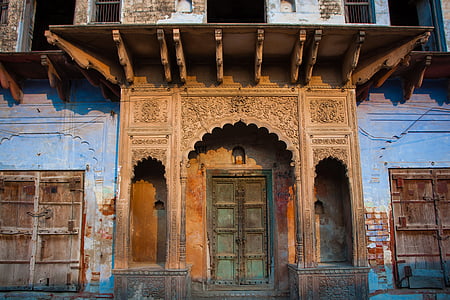 Ázia, Cestovanie, India, Architektúra, dom, predné, dvere