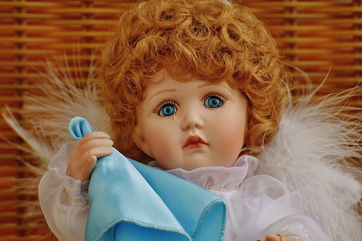 Collector's doll, engel, beschermengel, triest, Sweet, grappig, speelgoed