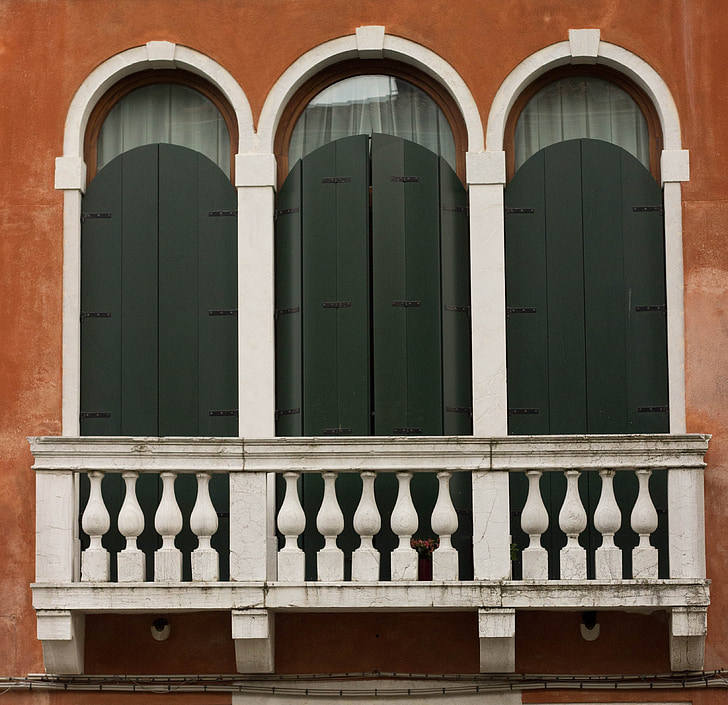 renessanssi rõdu, klaasimine, rõdu, vana hoone, arhitektuur, Itaalia, fassaad