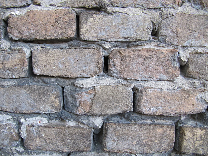 石, 壁, グレー, レンガ, 背景, パターン, 壁 - 建物の特徴