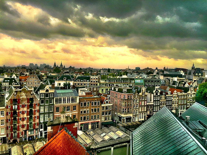 Amsterdam, kanali, Nizozemska, život, kanal, turizam, putovanje