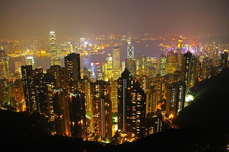 el pico, Scenic, romántica, ciudad de Kowloon, belleza, atracción, ciudad