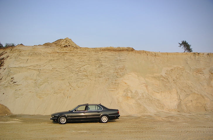 BMW, E32, 750iL, V12, Highline, Auto, désert