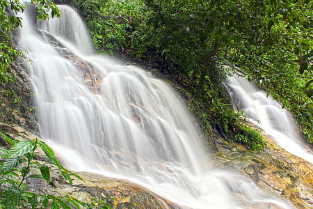 瀑布, 自然, 水, 长时间曝光, 河, 议案, 流动的水