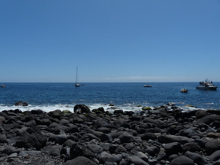 įlanka, užsakyta:, Masca tarpeklis, La ropliai, paplūdimys, pakrantė, akmenys