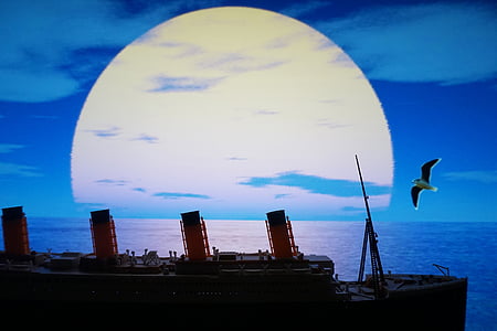 morze, razy, Titanic, Mewa, statek wycieczkowy