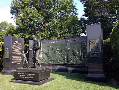 monumentet, Koreakriget, Memorial, kriget, Washington, DC, amerikansk
