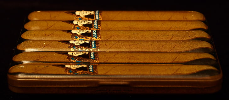 cigars, box, tin, package, smoking, tobacco, leisure