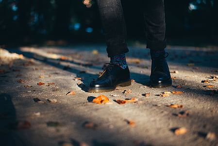 shoes, black, hipster, socks, style, modern, leaves