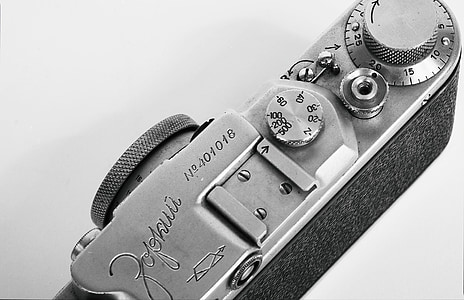 kameraet, teknikk, klassisk, zorki 5, retro, kamera - fotografisk utstyr, gammeldags