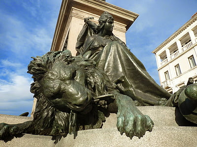 statuen, løve, Roma, skulptur, berømte place, Europa