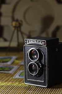 Foto, fotografiske, tidligere, kameraet, analoge