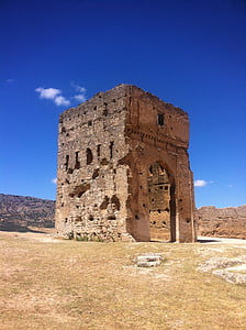 Marokas, LEZ, griuvėsiai, senas, senovės, bokštas, pastatas