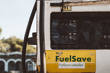 Shell, tank, läsning, pesos, liter, bensinstation, pump