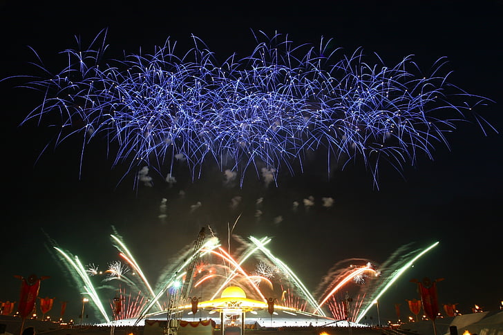 focuri de artificii, afişare, noapte, timp, foc de artificii, anul nou s, 31 decembrie