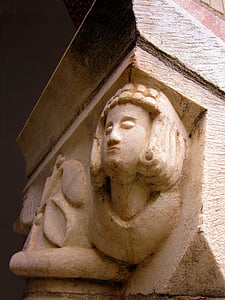 Saint-génis-des-fontaines, Abbey, kapitala, benediktinski, Pyrénées-orientales, Francija