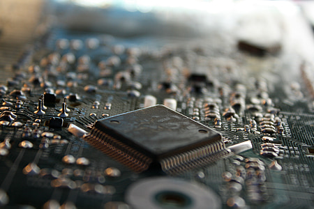 tehniskā, circuit board, elektronika, vecais, otrreizējā pārstrāde, procesora, pretestība