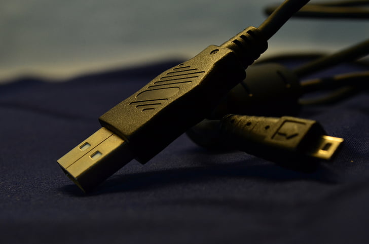 câble de chargement, USB, câble, connexion, technologie, se connecter, fiche