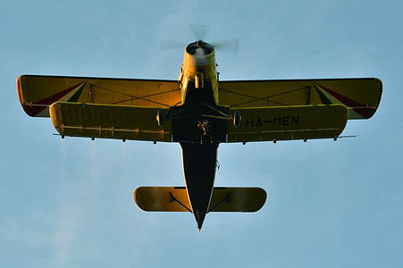 repülő, sárga, Sky, repülőgép, légi jármű, szállítás, levegő