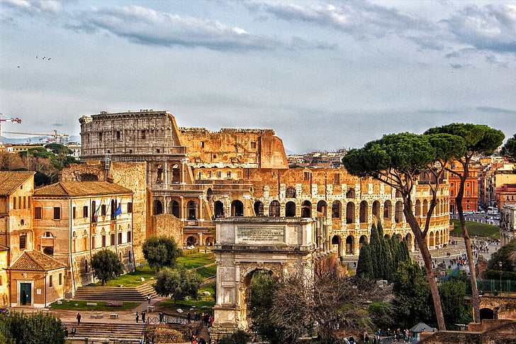 Koloseum, Řím, město, Římské Koloseum, Itálie, Starověký Řím, hlavní město