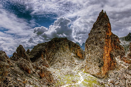 Dolomiterna, bergen, Italien, södra tyrol, Alpin, alpint panorama, Unescos världsarv