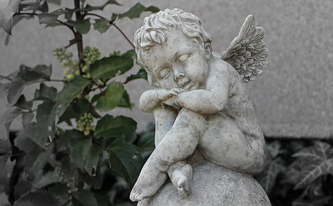 Anděl, obrázek, sochařství, spící, snění, odpočinek, socha