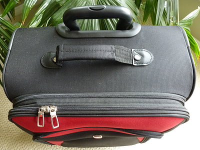 Bagage, koffer, Bagage, tas, compartiment, zip, handvat