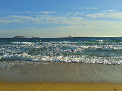 stranden, Grekland, vågor, Sand, sandstranden, Shore, strandlinjen
