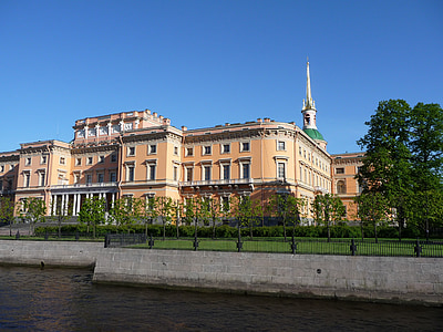 Skt. Petersborg, berømte sightseeing, mikhailovsky palads, arkitektur, skyline, Se, vartegn