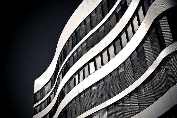 arhitektuur, pilvelõhkuja, Klaasfassaadid, kaasaegne, fassaad, hoone, Düsseldorf