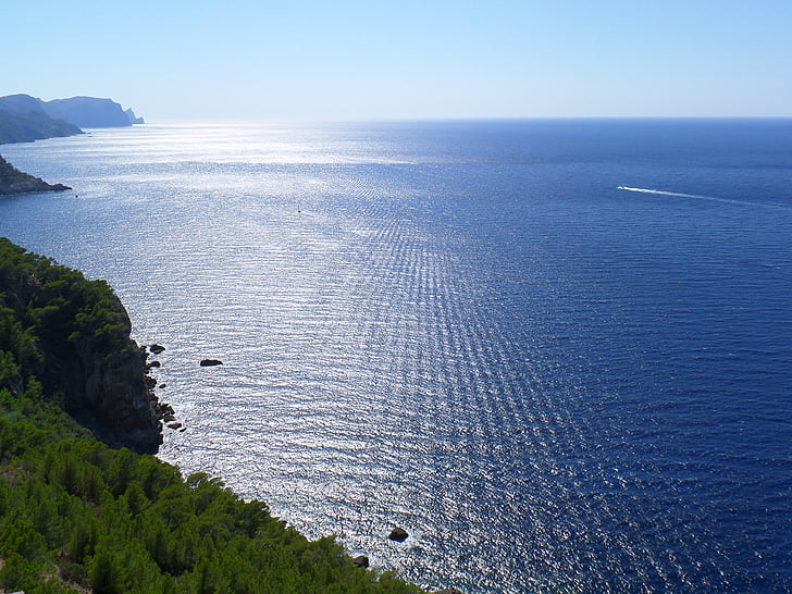 Mar, sol, sol i mar, cel, reflectint, Mediterrània