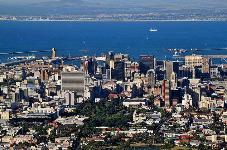 Cape town, Sydafrika, arkitektur, bygning, Se, Afrika, udsigt over byen