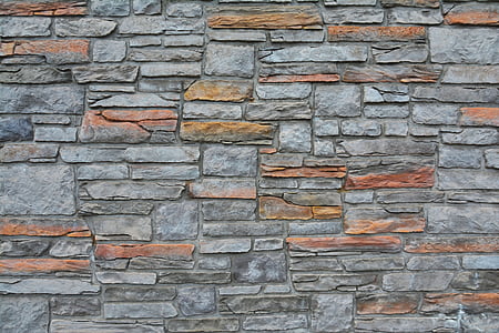 mur de pedra, paret, pedra, jardí, vell, marró, antiga