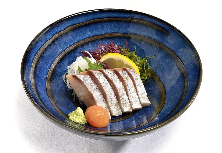 sashimi, valge kala, valge, mereannid, köök, terve, maitsev