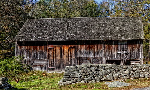 Barn, Connecticut, danh lam thắng cảnh, Trang trại, nông thôn, vùng nông thôn, gỗ