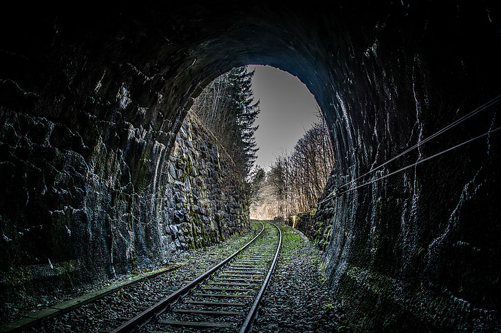 railway, tunnel, track, rail traffic, railway tunnel, railway rails, railroad Track