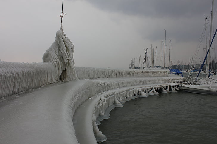 gheata, perspectiva, Cortina de gheaţă, stalactită, rece, iarna