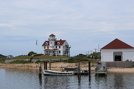 Block island, Estação da guarda costeira, náutico, histórico, costeiras, farol, mar