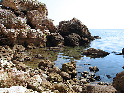 paysage marin, roches, mer, eau, nature, Côte, mer Noire